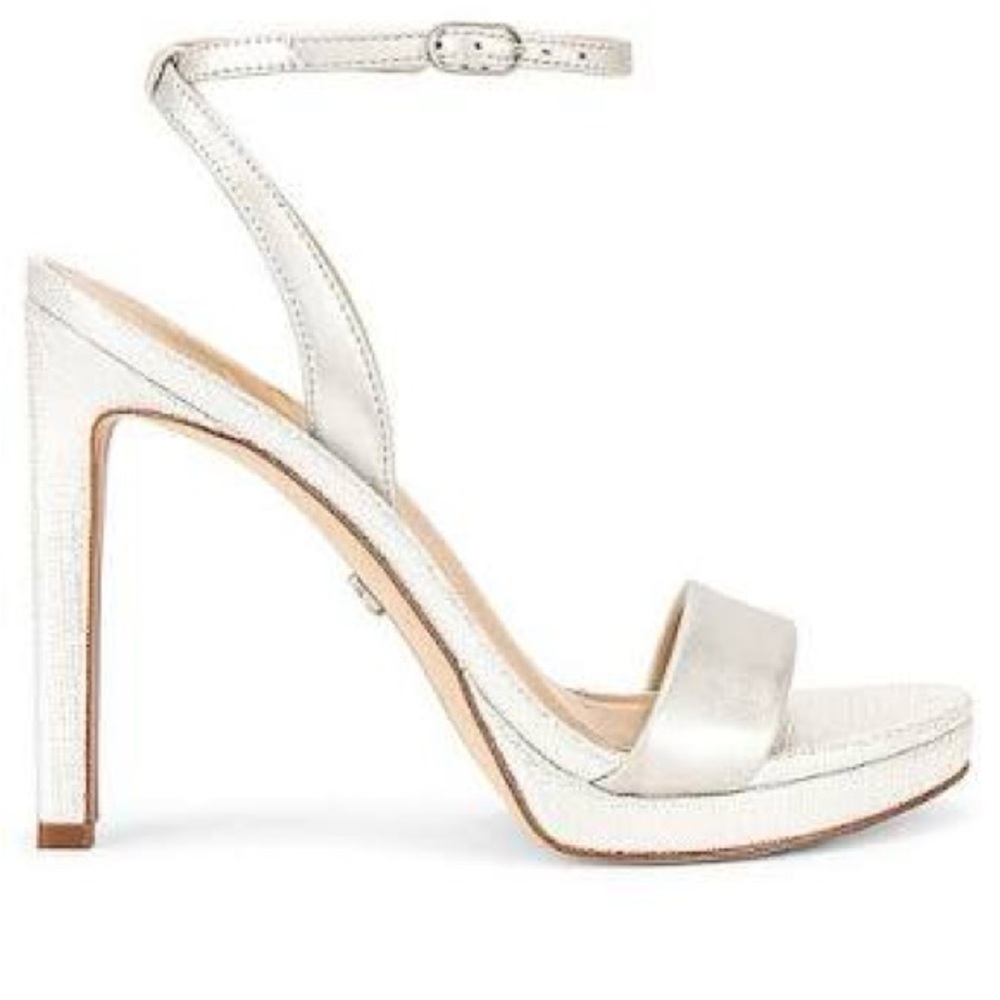Sam Edelman Silver Ankle Strap Jade Heels